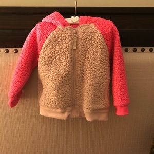 Double dose of pink hooded sweater